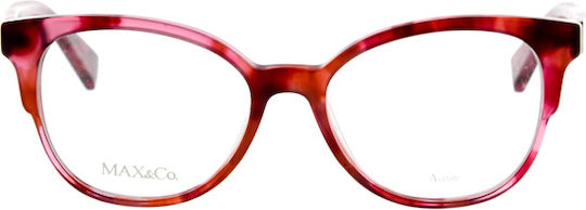 Max & Co Women's Acetate Pink Prescription Eyeglass Frame