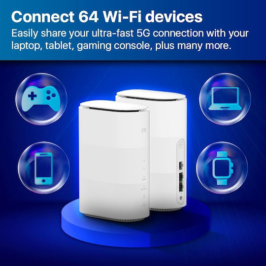 ZTE G5B Wireless 5G Router Wi‑Fi 6E With 2 Gigabit Ports
