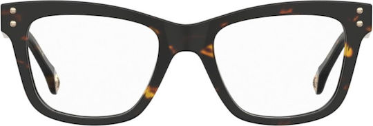 Carolina Herrera Plastic Eyeglass Frame Butterfly Brown Her 0257 086