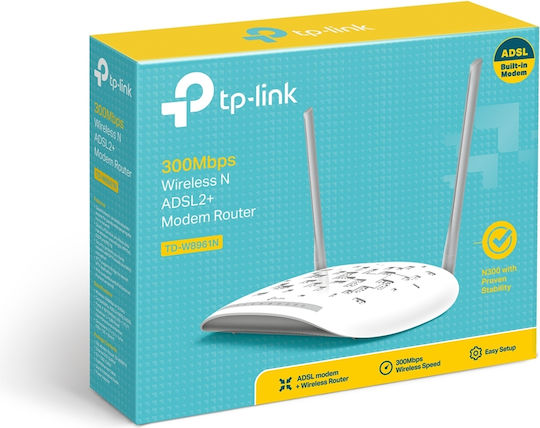 TP-LINK TD-W8961N ADSL2+ Wireless Wi‑Fi 4 with 4 Ethernet Ports