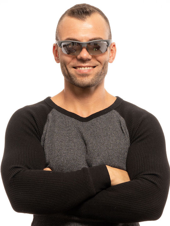 Skechers Unisex Sunglasses with Gray Plastic Frame and Silver Mirror Lens SE5144 20D