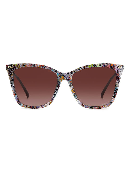 Missoni Women's Sunglasses with Multicolour Frame and Burgundy Gradient Lens MIS 0106/S X19/3X