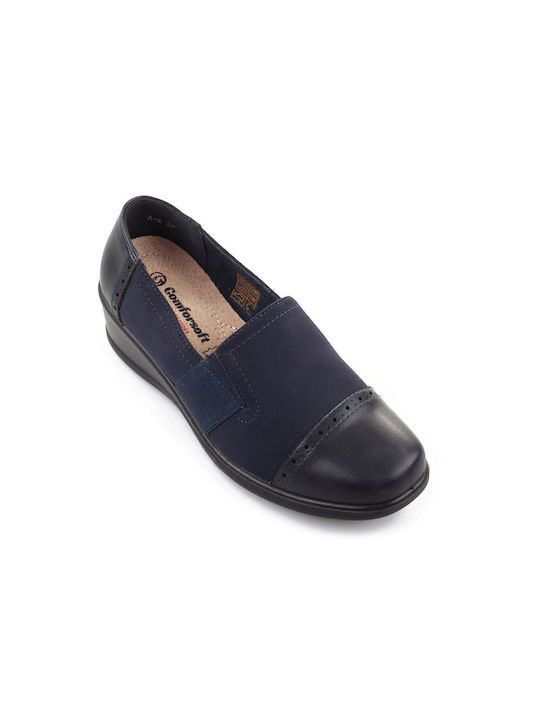 Fshoes Anatomic Women's Leather Slip-Ons Blue