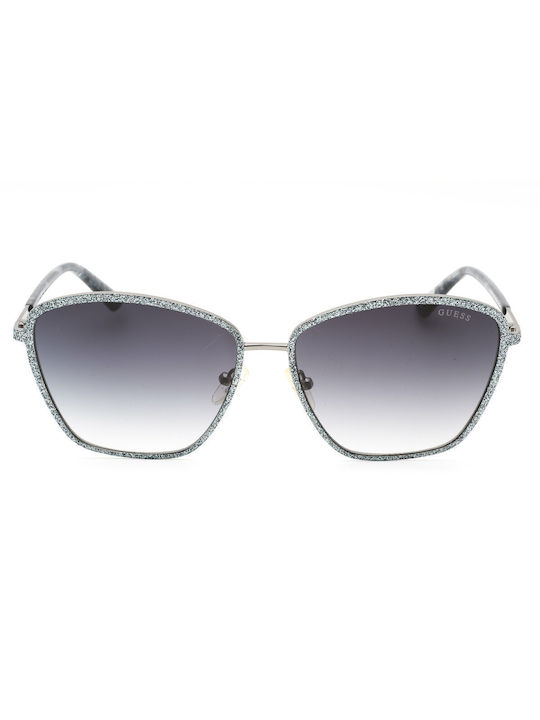 Guess Women's Sunglasses with Silver Metal Frame and Gray Gradient Lens GU7848 20B