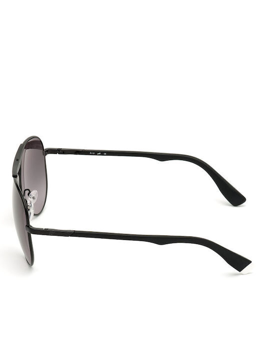 Web Men's Sunglasses with Black Metal Frame and Black Lens WE0281 01B