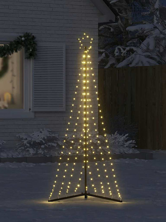 vidaXL Christmas Decorative Illuminated Tree 187cm Yes Electric White