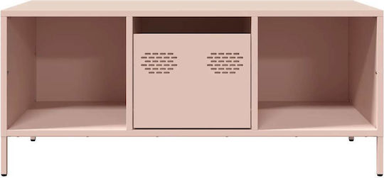 Rechteckiger Zentraler Kaffeetisch Aus Metall Rosa M101.5xL50xH43.5cm