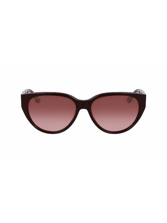 Lacoste Women's Sunglasses with Burgundy Plastic Frame and Burgundy Gradient Lens L985S-603