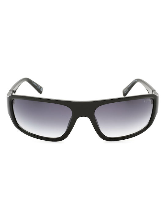 Guess Men's Sunglasses with Black Plastic Frame and Gray Gradient Lens GU00080 01B