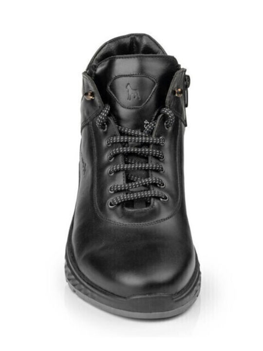 Lässige Herrenstiefel aus Leder Schwarz