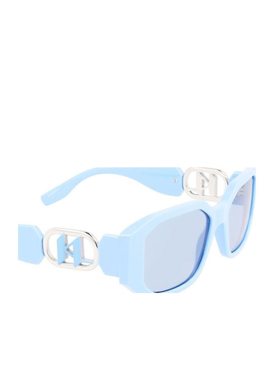 Karl Lagerfeld Women's Sunglasses with Blue Plastic Frame and Light Blue Lens KL6085S-450