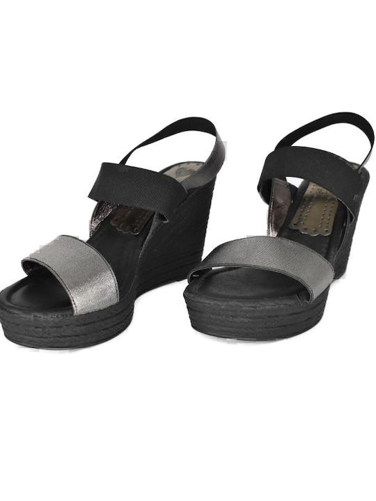 Marila Footwear Damenplattformen Schwarz