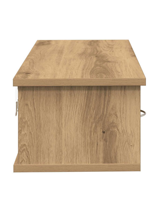 Wand Wohnzimmer Schrank aus Spanplatte Artisia Eiche 88x26x18.5cm