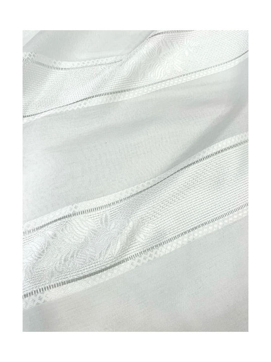Decotelia Κουρτίνα με Τρέσα Λευκή 150x270εκ.