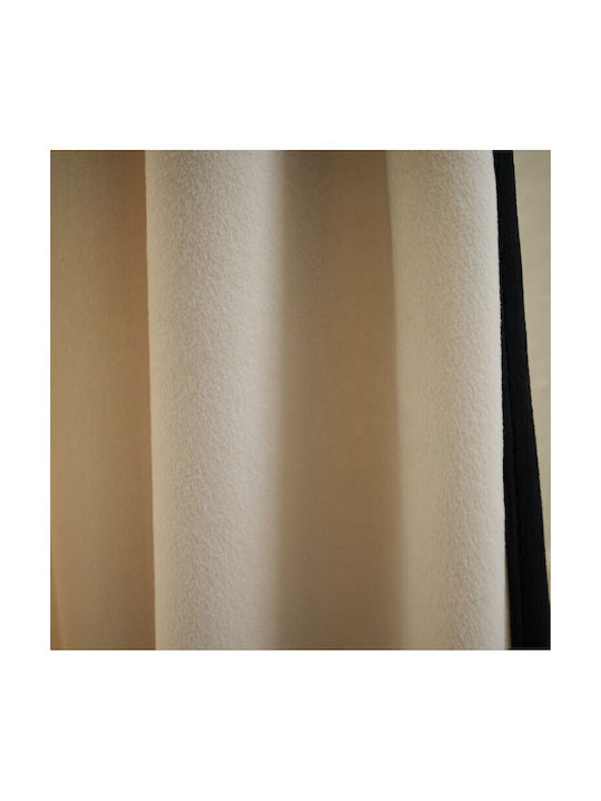 Gofis Home Κουρτίνα με Τρέσα Black 712 Εκρού 140x280εκ.