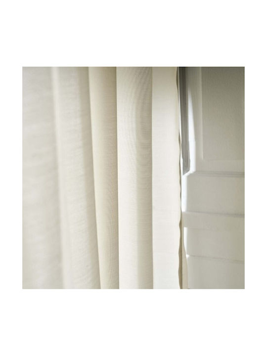 Gofis Home Gofis Home Κουρτίνα με Grommet Renata Beige 140x280cm