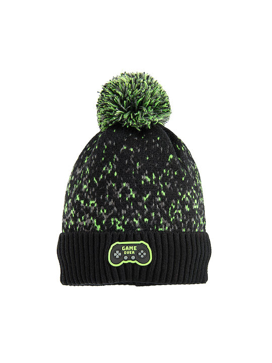 Cool Club Kids Beanie Set with Scarf Knitted Black