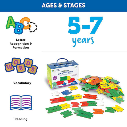 Learning Resources Sentence Puzzles Educational Game Knowledge for 5+ years Years Old