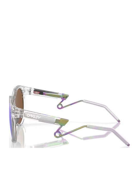Oakley Prizm Мъжки Слънчеви Очила с Прозрачна Пластмасова Рамка и Лилави Огледални Стъкла OO9279-02