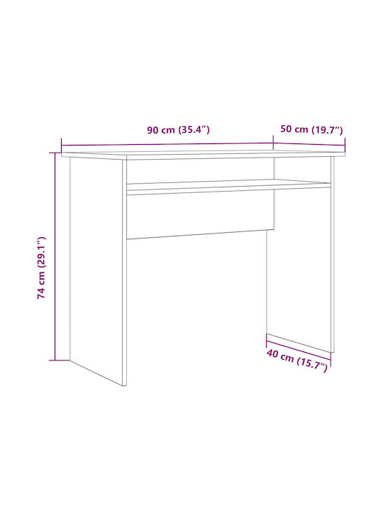 Домашно бюро Дървено Oak 90x50x74см