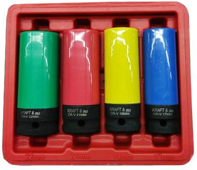 Satz 4 Schlag-Steckschlüssel Kraft&dele Kd11751 1/2"