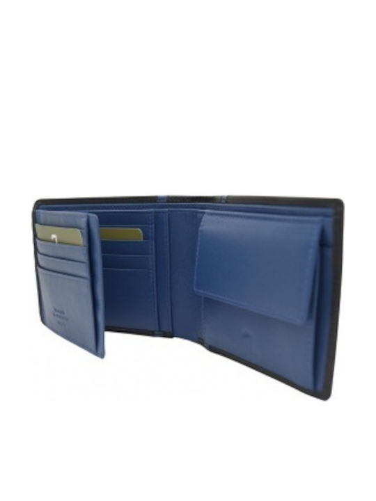 Mars Leder Herrenbrieftasche Schwarz