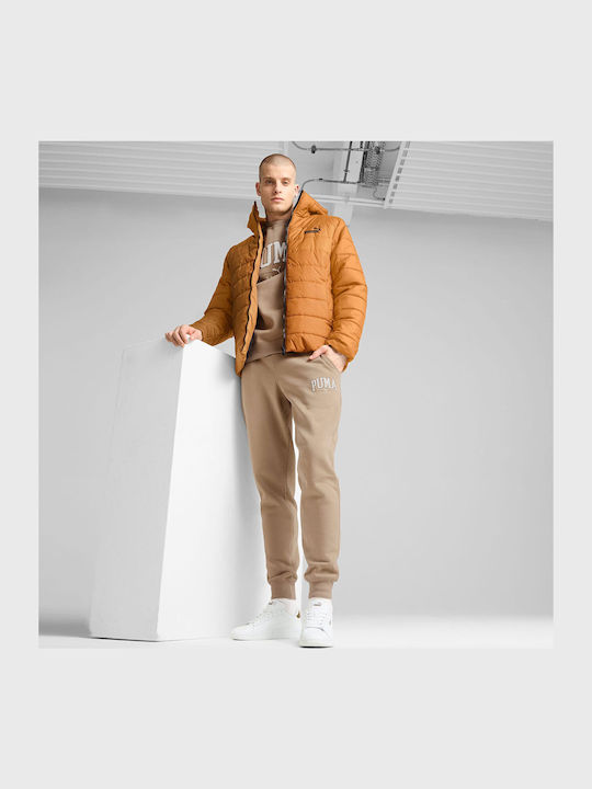 Essentials Μπουφάν Puffer Αδιάβροχο και Αντιανεμικό Πορτοκαλί