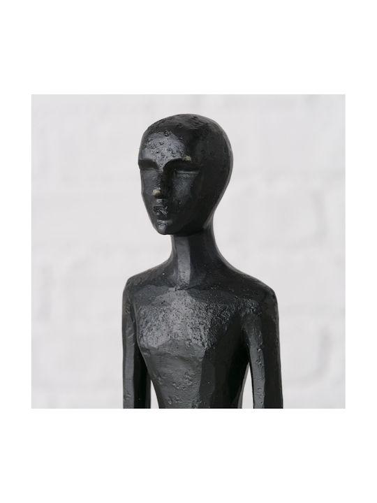 Clemont Handmade Decorative Female Figure Resin 23 cm Black