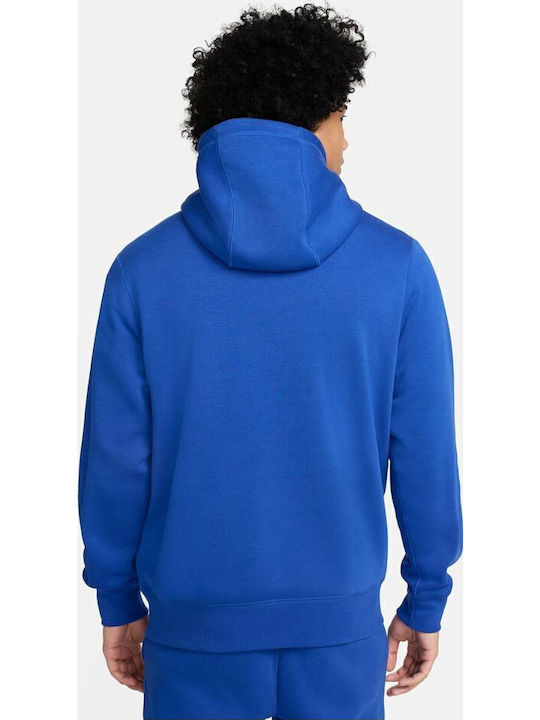 Club Sweatshirt With Blue Hood