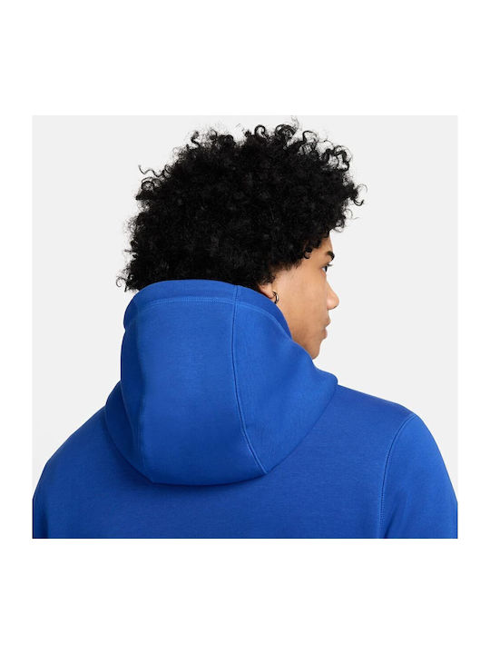 Club Sweatshirt With Blue Hood