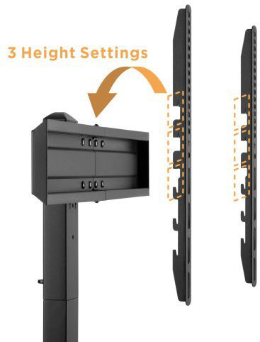 Powertech PT-1328 Tabletop TV Mount up to 70" and 40kg Silver