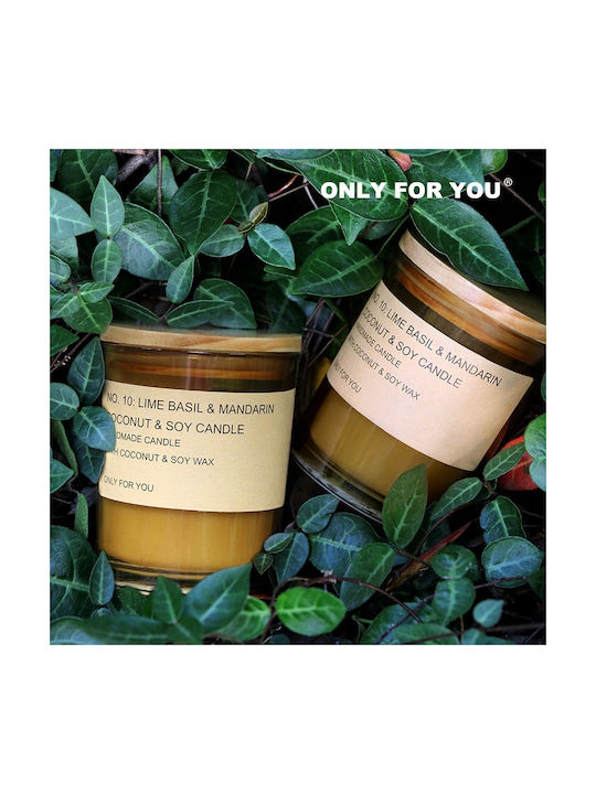 Aromatic Soy Candle in Jar with Coconut Scent