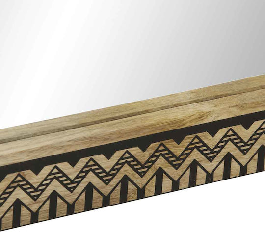vidaXL Καθρέπτης Μπάνιου από Μασίφ Ξύλο 50x70cm Μαύρος