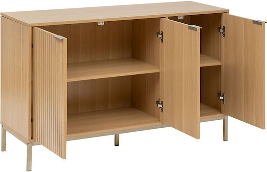 Мебели за съхранение от дърво & метал с огледало Wood Shade 120x40x76см