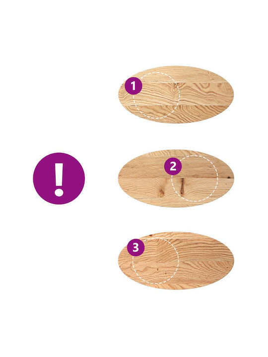 vidaXL Oval Tischoberfläche aus Massivholz Oaks 80x40x2cm 4009037 1Stück