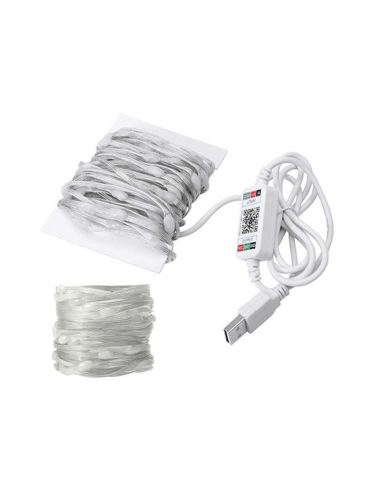 100 Lămpițe LED 10m. Multicolore USB tip Șir 1buc