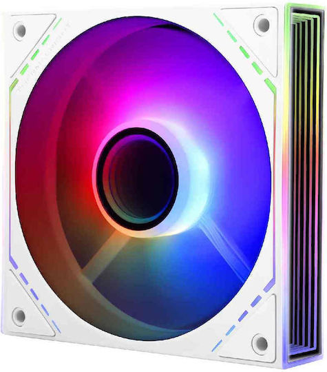 Thermalright Case Fan 120mm (1500rpm / 47.6cfm) With ARGB Lighting And 4-Pin PWM Connection White