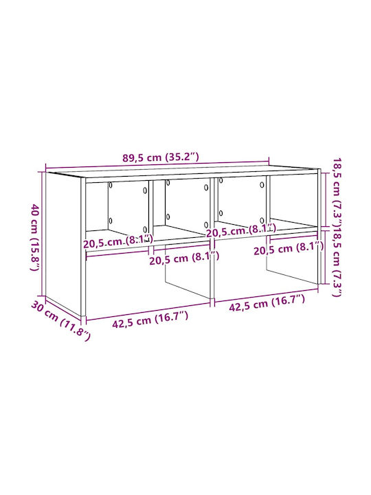 Entry Furniture with Shoe Rack & Wardrobe White 89.5x30x40cm