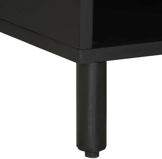 TV Stand Made of Solid Wood Black M80xD33.5xH46cm