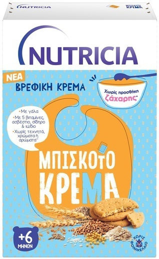 Nutricia Baby Cream Biscuit Cream with Biscuit Flavor No Added Sugar 250gr for 6+ Months