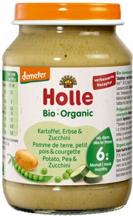 Holle Baby Cream Potatoes, Peas & Zucchini No Added Sugar 190gr for 6+ Months