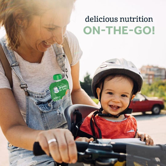 Gerber Fruit-Vegetable Puree with Flavor Apple, Banana, Blueberry and Blackberry No Added Sugar 90gr for 6+ Months