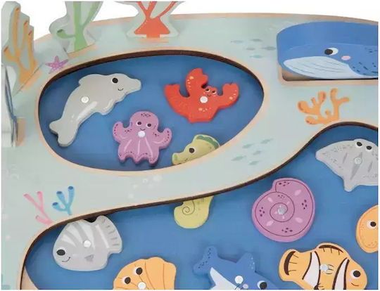 Tooky Toys Ξύλινο Παιχνίδι Ψαρέματος (Διάφορα Σχέδια) 1τμχ