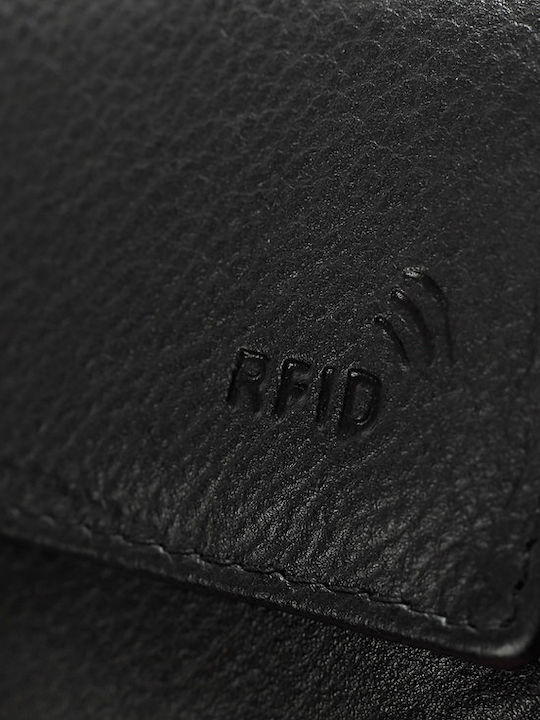 Δερμάτινο Ανδρικό Πορτοφόλι με RFID Καφέ Σκούρο