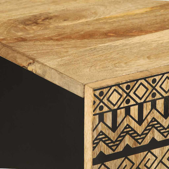 vidaXL Holz Badezimmerschrank B38xT33.5xH58cm Schwarz