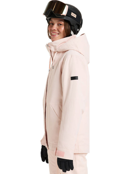 Roxy Billie ERJTJ03483-MEB0 Γυναικείο Μπουφάν για Σκι & Snowboard Ροζ