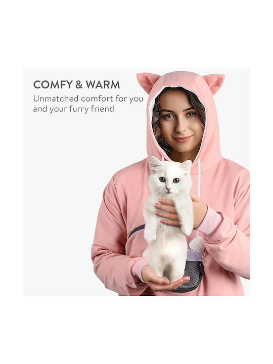 Homelevel Hoodie Pet Pocket Hanorace Câinelui în culoarea Roz 72cm.