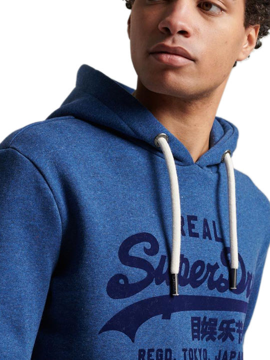 Superdry Ovin Tonal Vintage Bright Blue Marl with Hood