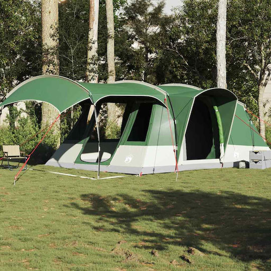 vidaXL Corturi De Camping Tunel Verde Pentru 5 Persoane 595x330x203cm