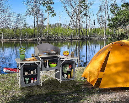 Jumi Schrank Metallisch für Camping Klappbar